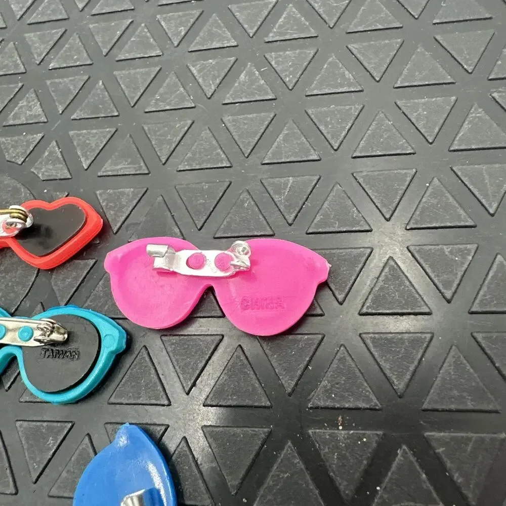 1980s Sunglasses Pin Lot Of 10 Plastic Vintage Colorful